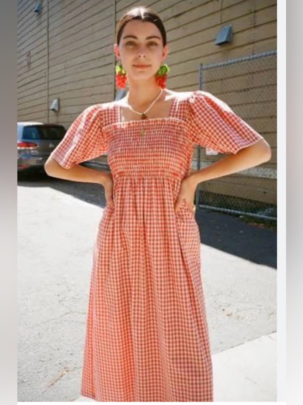 Lisa Says Gah Toni Gingham Midi Dress